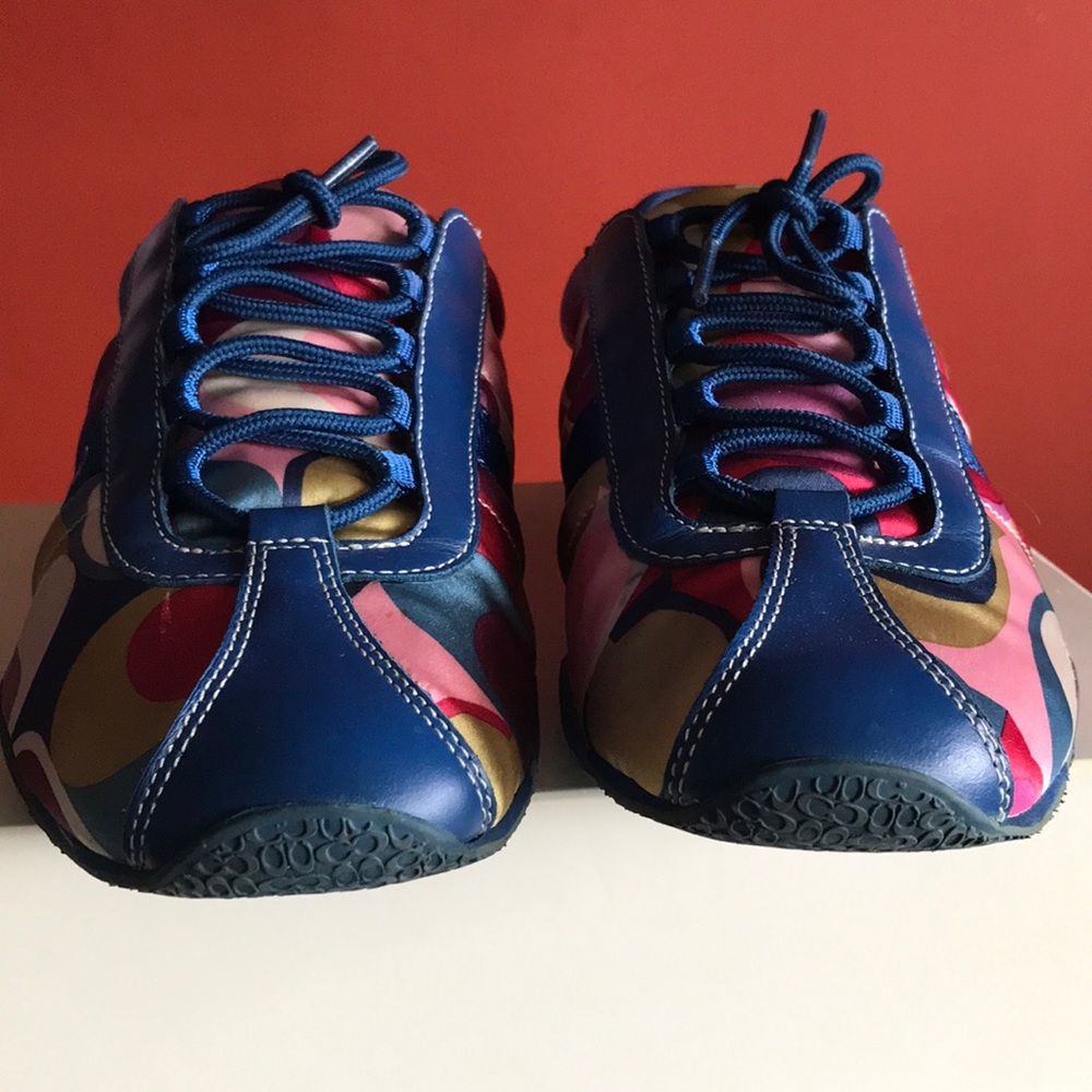 COACH NAVY MULTI LOGO SNEAKERS